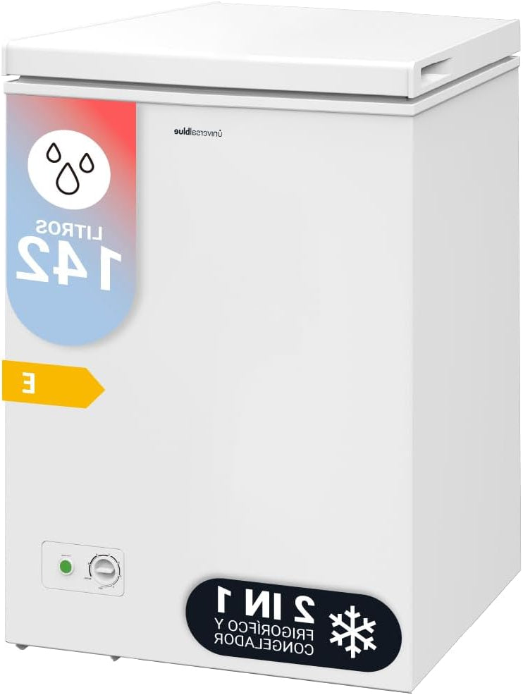 UNIVERSALBLUE 2-in-1 freezer, 147 l, white, fridge and freezer, mechanical operation, silent system, shipping and conversion on the floor included - QUORE