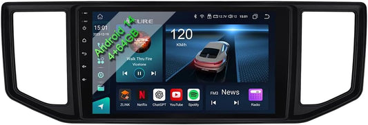4 + 64 GB Android 14 autoradio voor VW Crafter MK2 SY/SZ 2017-2024 8-core 10,1 inch auto mediaspeler stereo met geïntegreerde GPS-navigator Bluetooth Wireless Carplay