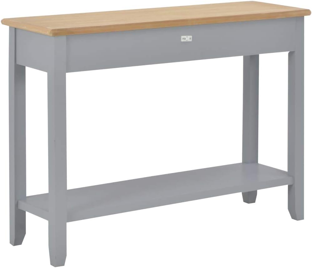 vidaXL Wooden Wall Table Grey Sideboard Side Table Wall Cabinet Side Cabinet Cabinet Table