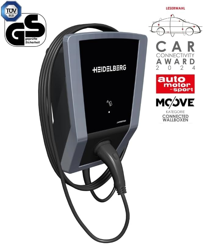 Wallbox Connect.Home laadstation voor elektrische auto, 11 kW met app en RFID, EV-oplader, Made in Germany, eenvoudige installatie, 11 kW