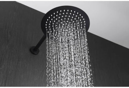 Thermostatische Douche Set – Douchekraan – Hoofddouche – Handdouche – Douchethermostaat – Mat Zwart – Extra Grote 25 cm Hoofddouche – RVS & Messing