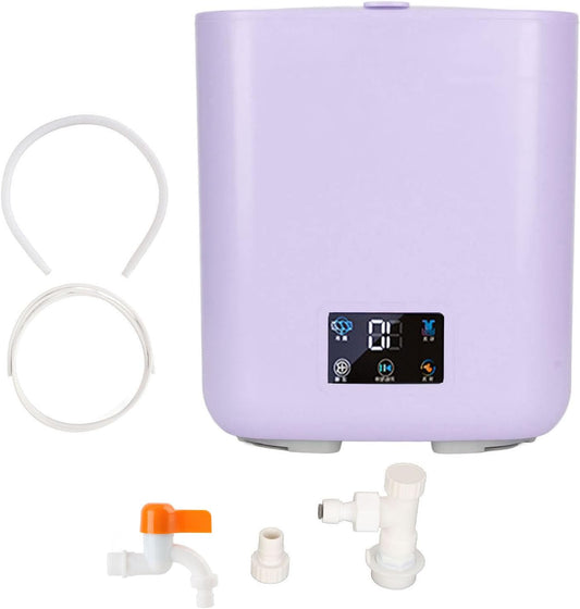 Portable Washing Machine, Fully Automatic Mini Washing Machine, 7L Underwear Large Capacity Washing Machine with Spin Dryer, Mini Washing Machine With (Purple) - QUORE