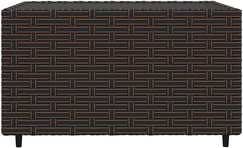 vidaXL 3 Piece Lounge Set with Cushions Poly Rattan Brown Garden Set Rattan Garden Set Lounge Furniture Set Rattan Lounge Set Garden Furniture Set - QUORE