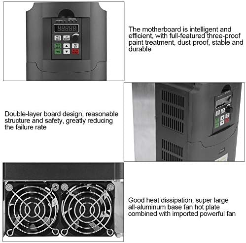 VFD-frequentieomvormer, eenfase 220 VAC-ingang 3-fase 380 VAC-uitgang 7,5 kW vectorbesturing CNC-VFD, inverterconverter, voor motortoerentalregeling