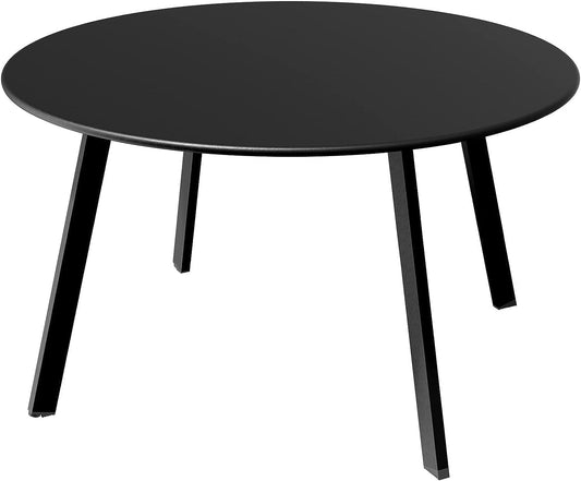 Grand Patio Ronde salontafel, verschillende kleuren, balkontafel, weerbestendig, bijzettafel voor buiten, binnen, woonkamer, kantoor, tuin, balkon (zwart)