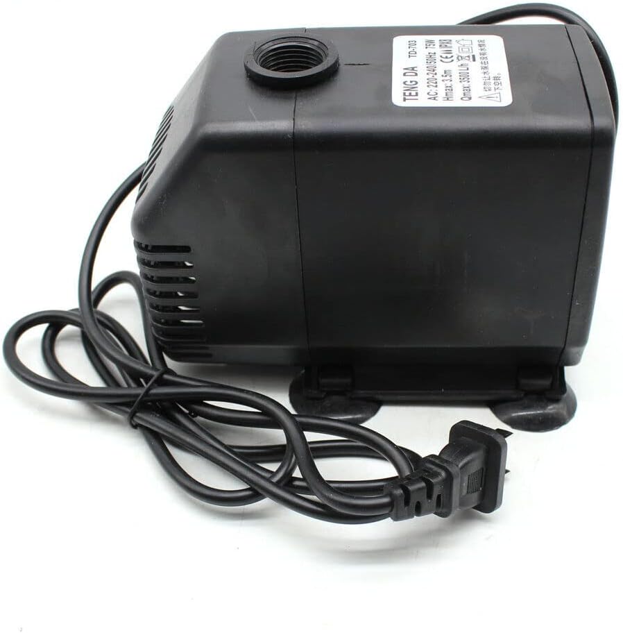 Water pump - Spindle water pump - 220V - 75W - With 80mm clamp - CNC lathe accessories - Black