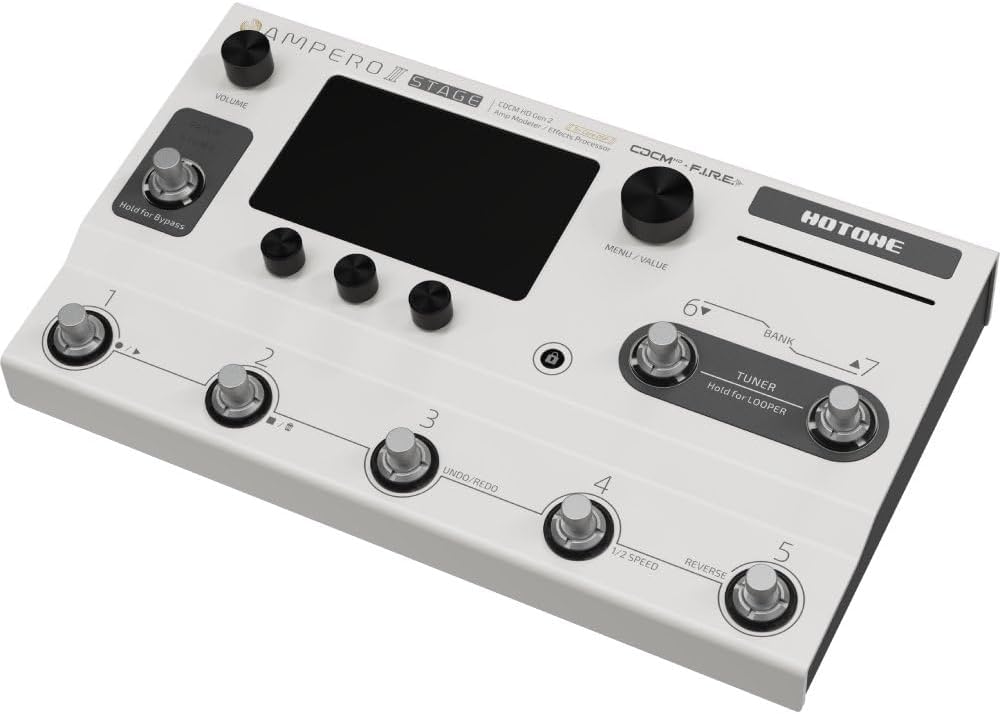 HOTONE Multi-Effecten Pedaal Processor Touchscreen Gitaar Bass Amp Modellering IR Kasten Simulatie Dual Effect Kettingen met FX Loop MIDI I/O Stereo OTG USB Audio Interface Ampero II Stage