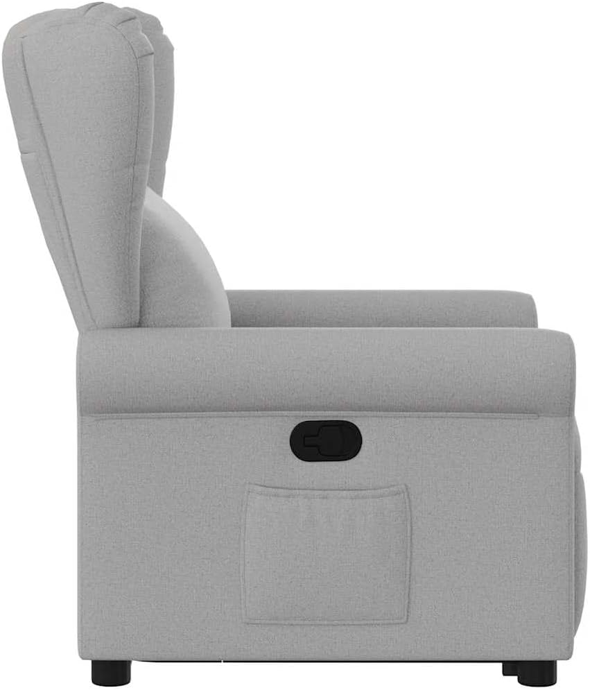 Relaxfauteuil – Relaxstoel – Sta-op Stoel – TV Stoel – Verstelbare Fauteuil – Elektrische Opsta-ondersteuning – Handmatig Verstelbare Rugleuning – Wolkengrijze Stof