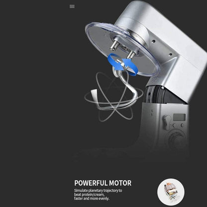 Müller Koch MK-6043 Roerapparaat, 10 liter, 6 snelheden, impulsregeling, led-display, K-schep, deeghaak, handmixer + bakschaal