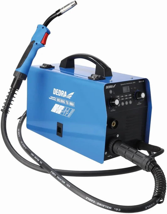 Inverter-lasmachine, 200 A, IGBT MIG/MAG, met TIG-functie, TIG-methode, Hot Start-functie, anti-stick-systeem, ARC FORCE-systeem, lcd-display