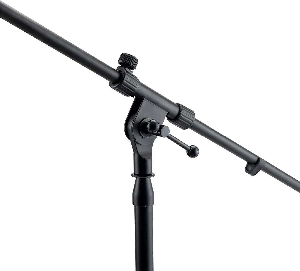 Studio microfoonstandaard zwart – Microfoonstatief – Microfoon statief – Studiostandaard – Opnamestandaard – Verstelbaar van 81 tot 124 cm – Stevige basis met rubberen voetjes