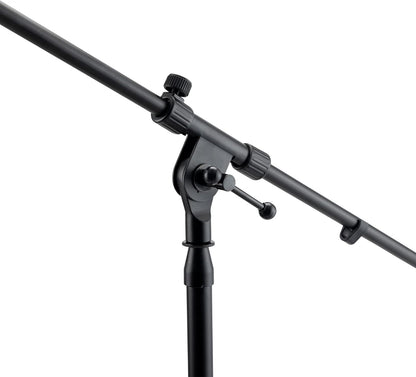 Studio microfoonstandaard zwart – Microfoonstatief – Microfoon statief – Studiostandaard – Opnamestandaard – Verstelbaar van 81 tot 124 cm – Stevige basis met rubberen voetjes
