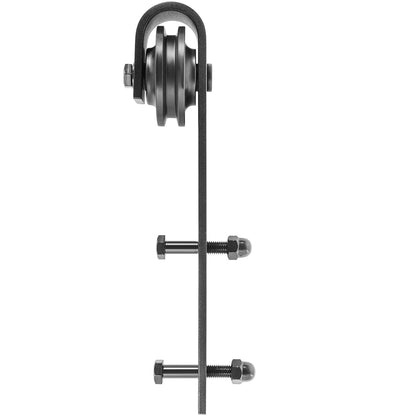 VEVOR Schuifdeursysteem, 335 cm, schuifdeurbeslag, koolstofstaal, looprails, set, 150 kg draagvermogen, deurgeleiding, geschikt voor deurbreedte van 167 cm, beslag voor dubbele deuren