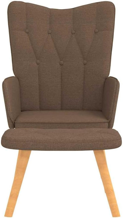 Relaxstoel – Fauteuil – TV-Stoel – Ligstoel – Loungestoel – Met Voetenkruk – Stof Bekleding – Stevig Stalen Frame