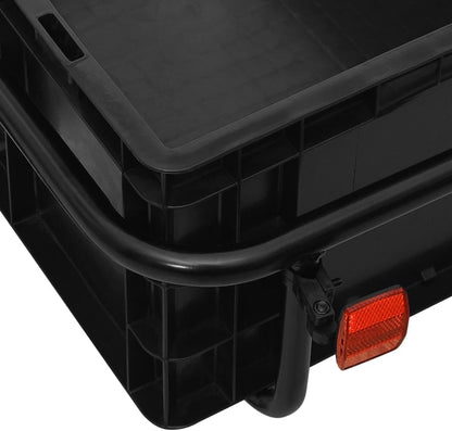 Fietskar – Fietstrailer – Transportkar – Handkar – Fietstrolley – Stalen Frame – 50 kg Belastbaar – Weerbestendige Afdekhoes – Zwart