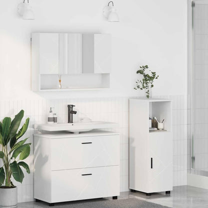 vidaXL Bathroom Set - Modern furniture for home storage, sleek design, decorative cabinet - QUORE