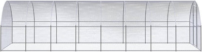 vidaXL Chicken coop 3x8x2m galvanized steel - QUORE