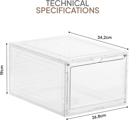 Schoenenorganizer, 20 stuks. Transparante schoenenopslag voor sneakers en sneakers. Schoenenorganizer voor opslag. Schoenenladen. Sneaker-exposant (Transp)