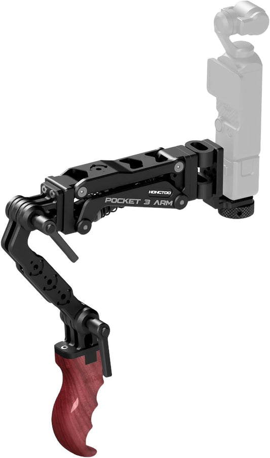 Came-TV handvat grip cameramontage, handheld camerastabilisatorhouder met 1/4 inch montagegaten, schokstabilisatorarmondersteuning voor DSLR Smartphone Pocket 2, Pocket 3, OSMO mobiele video-opname