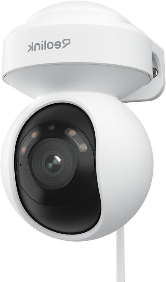 Reolink 4K PoE Security Camera for Home Surveillance, Outdoor IP Camera with Colors Night Vision, 355°Pan & 50° Tilt, Car Tracking, Smart Detection, Two-Way Audio, 24/7 Recording, E1 Outdoor SE PoE - QUORE