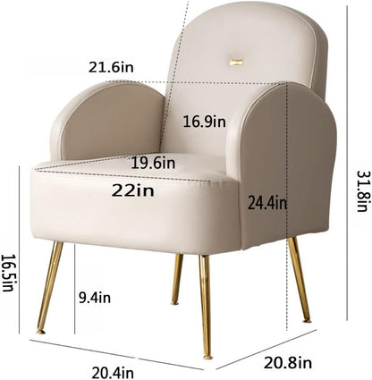 Armchair Chair,Leather Chair Lounge Recliners Wingback Comfy High Back Recliner Nursing Reading For Small Spaces Bedrooms Living Room