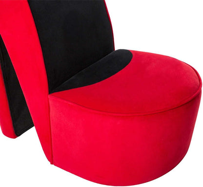 vidaXL Chopping Chair Velvet Red Lounge Chair Rest Chair Armchair TV Chair