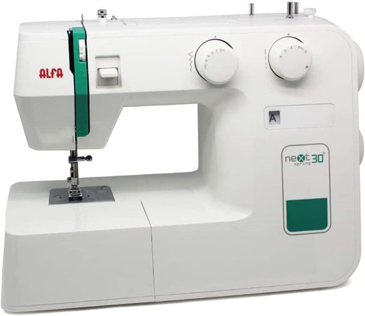 Naaimachine Wit 30 x 19 x 37 cm – Stikmachine – Naaiapparaat – Huishoudnaaimachine – Hobbynaaimachine – 18 Steekprogramma's – 4-Staps Knoopsgat