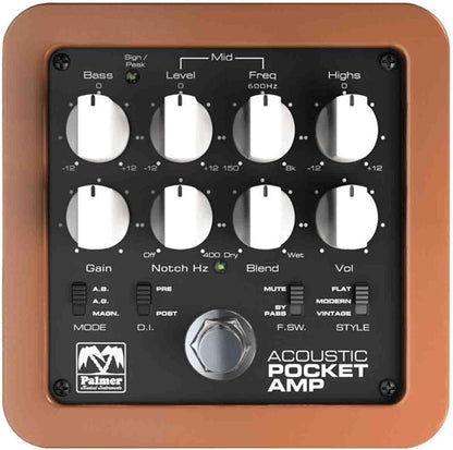 Palmer Pocket AMP Acoustic - draagbare voorversterker voor akoestische snaarinstrumenten