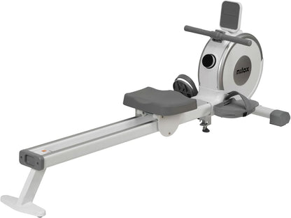 Nilox Rowing Machine XR1, inklapbaar roeitoestel voor thuis met 3 kg zwaar magnetisch vliegwiel, weerstand in 16 standen, tablethouder, stil en compact