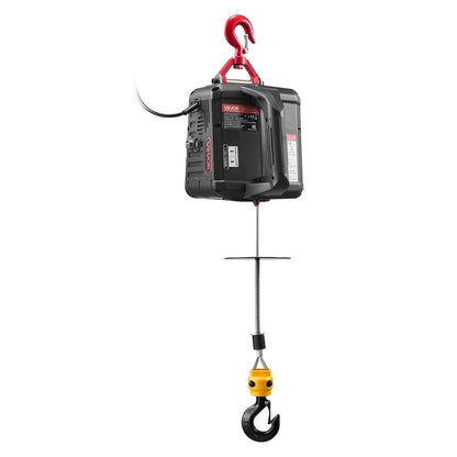 VEVOR Elektrische kabellier, 2-in-1, 500 kg, 1500 W kabel, 7,6 m hefhoogte, 5 m/min hefsnelheid, met handmatige en bekabelde afstandsbediening, voor fabriek, magazijn en garage