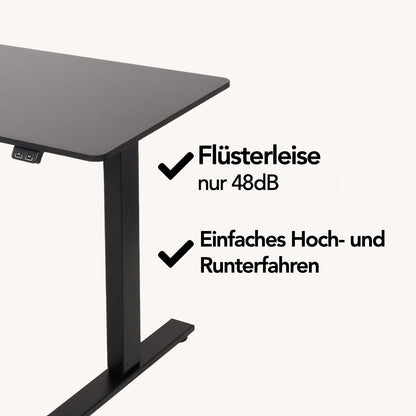 Brixy Zit Sta Bureau - Elektrisch Verstelbaar In Hoogte - 140 x 60 CM - Zwart