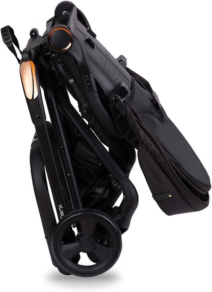 MoMi ADELLE kinderwagen voor kinderen vanaf 6 maanden (tot 22 kg), opvouwbare kinderwagen met 360° zitting en 5-punts veiligheidsgordel, boodschappenmand en draaggreep na het opvouwen