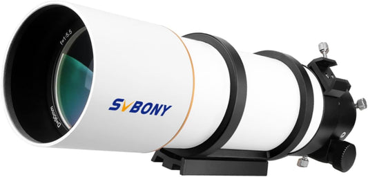 Svbony SV48P Telescoop Refractor OTA, 90mm F5,5 Telescopen voor Volwassenen, FMC Achromatische Lens, Dubbele Snelheidsfocuser, 360° Rotator, voor Visuele Observatie van Maanplaneten Astrofotografie