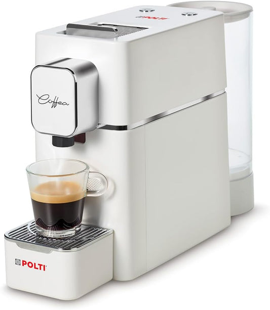 Polti Coffea S15W, espressomachine, compatibel met E.S.E. 44 mm, tank 0,85 l, pompdruk 19 bar, wit