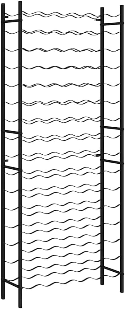 vidaXL Wine rack for 96 bottles iron black