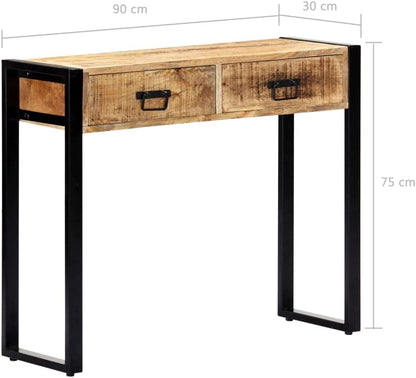 vidaXL Solid Mango Wood Wall Table Table Half Table Entrance Table Console Table