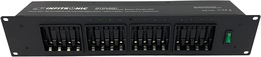 Infitronic IN19PLG001 Professionele acculader voor 16 x Ni-MH AA/AAA accu's, 19 inch, 2HE