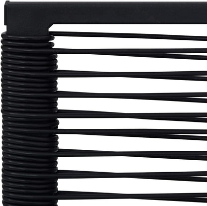 Garden Chairs Set of 4 PVC Rattan Black Balcony Chair Patio Chair Dining Chairs for Patio, Garden and Balcony - QUORE