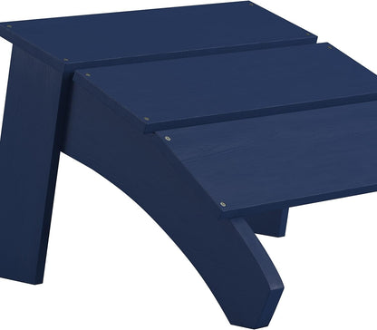 Flash Furniture Sawyer Binnen/Buiten Commerciële Grade Adirondack Ottomaanse - Navy All-Weather Adirondack-stijl voetsteun
