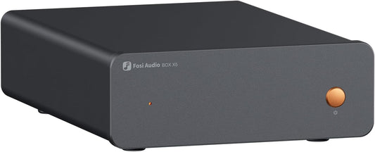 Fosi Audio BOX X5 Phono Voorversterker voor Draaitafel, voor MM & MC Cartridge Draaitafel/Phonograaf Platenspeler/Actieve Luidsprekers, 4-Level Instelbare Versterking 38/48/56/66 dB met RCA Uitgang