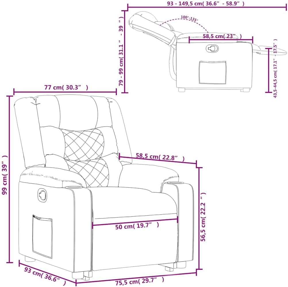 Sta-Op Fauteuil – Relaxstoel – Verstelbare Stoel – Elektrische Stoel – Kunstleren Fauteuil – Elektrische Sta-Op Functie – Crème Kunstleer