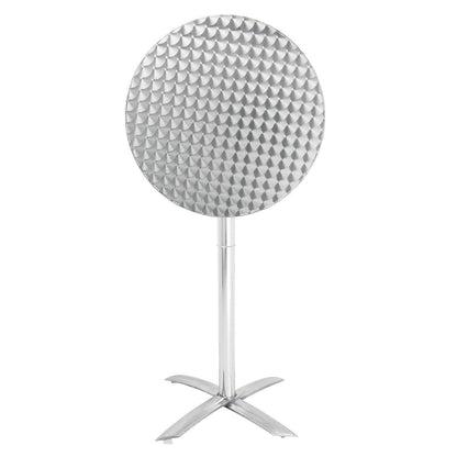 Bolero GR396 Flip Top Poseur Tafel, Roestvrijstaal, 600 mm doorsnee, Zilver