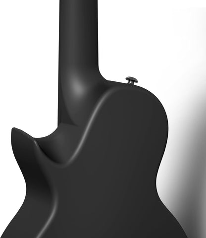 Enya Nova Go Mini-gitaar, zwart, 1/4 van koolstofvezel, voor kinderen, volwassenen, beginners, reisgitaar, muzikale opvoeding voor kinderen, cadeau voor Pasen, verjaardag, Kerstmis