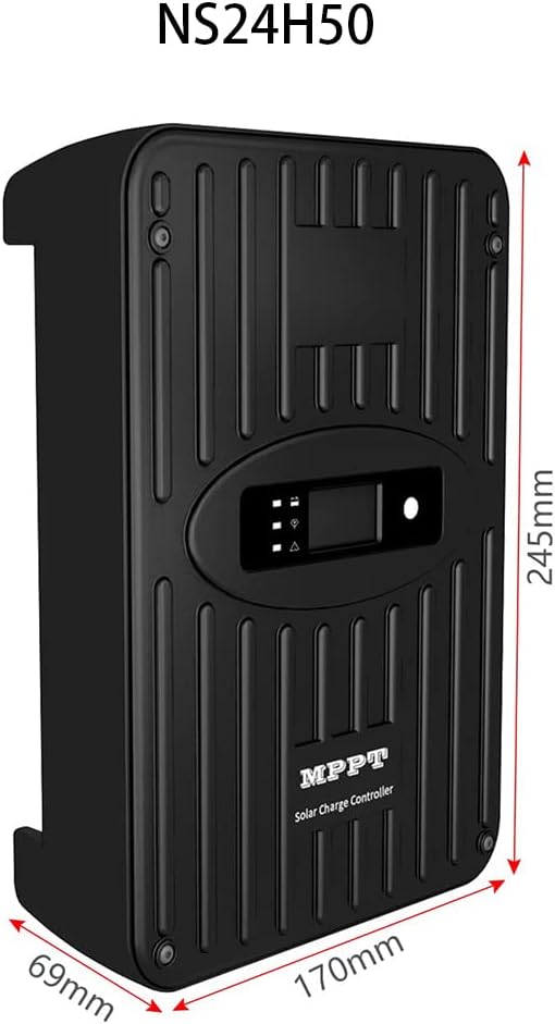 SolaMr 50A MPPT Solar Charge Controller 12V/24V Automatische Identificatie met LCD Display voor Communicatie Basisstations en Huishoudelijke Systemen - NS24H50