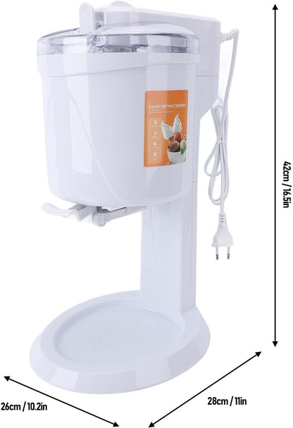 Elektrische Ijsmachine – Automatische Ijsmaker – Sorbetmachine – Yoghurtmaker – IJsbereider – 1 Liter Capaciteit – Stil en Gemakkelijk Schoon Te Maken