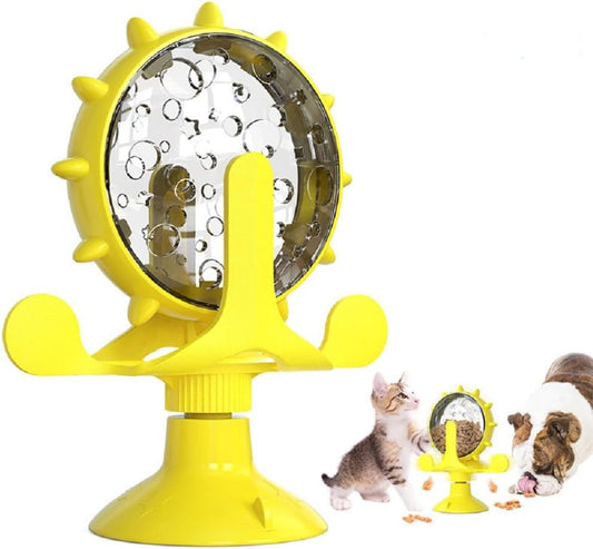 Windmühle Cat Toy, Leak Toy, Interactive Cat Toy, Ferris Wheel Food Output, 360° Rotatable, Vertical Cat Toy, Strong Suction Cup - QUORE