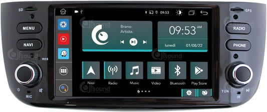 Autoradio Fiat Punto Evo – Multimedia Systeem – Navigatie Radio – Android Auto – CarPlay – 6,2 Inch Touchscreen – 8-Core Processor – DAB+ Radio