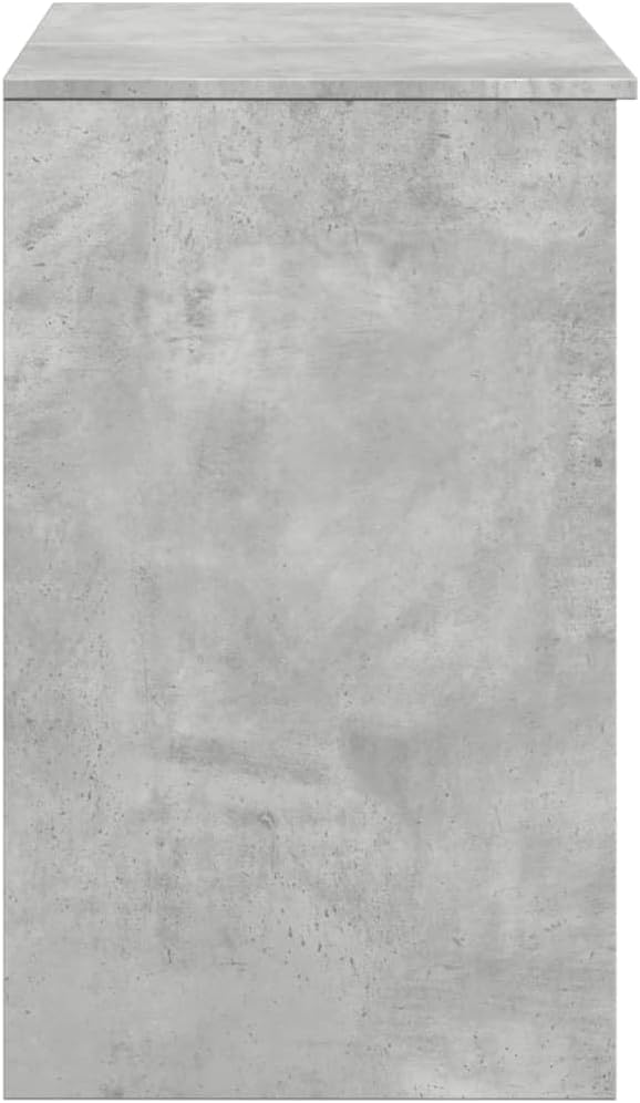 Kaptafel – Make-uptafel – Kap Tafel – Make Up Tafel – Toilettafel – Betongrijs – Stevig Bewerkte Hout – Compact 73x46,5x120 cm