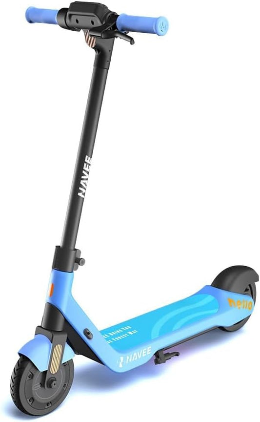NAVEE K100 E-step voor kinderen van 6-10 jaar, tot 14 km bereik, 130 W motor, 3 rijmodi, 7 inch lekbestendige banden, RGB-licht, app-bediening, slechts 8,6 kg (zonder ABE)