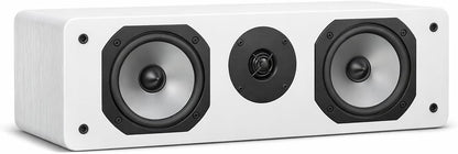 Dynavoice Challenger C-5 Wit. Passieve Center Luidspreker 2 Weg 120W 8 Ohm. Dubbele 5,25 Inch Woofer en 1 Inch Tweeter. Home Cinema HiFi. Bassreflex Achterzijde. VESA 10x10 Compatibel.
